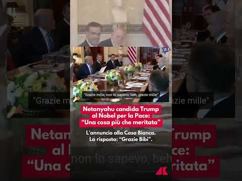 Netanyahu alla Casa Bianca candida Trump al Nobel per la pace Netanyahu alla Casa Bianca candida Trump al Nobel per la pace