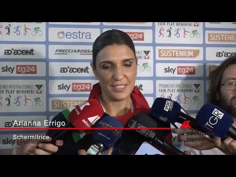 Premio Fair Play Errigo Felice di ricevere questo premio a nome della scherma italiana Premio Fair Play Errigo Felice di ricevere questo premio a nome della scherma italiana