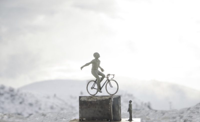 Statua Marco Pantani a Montecampione