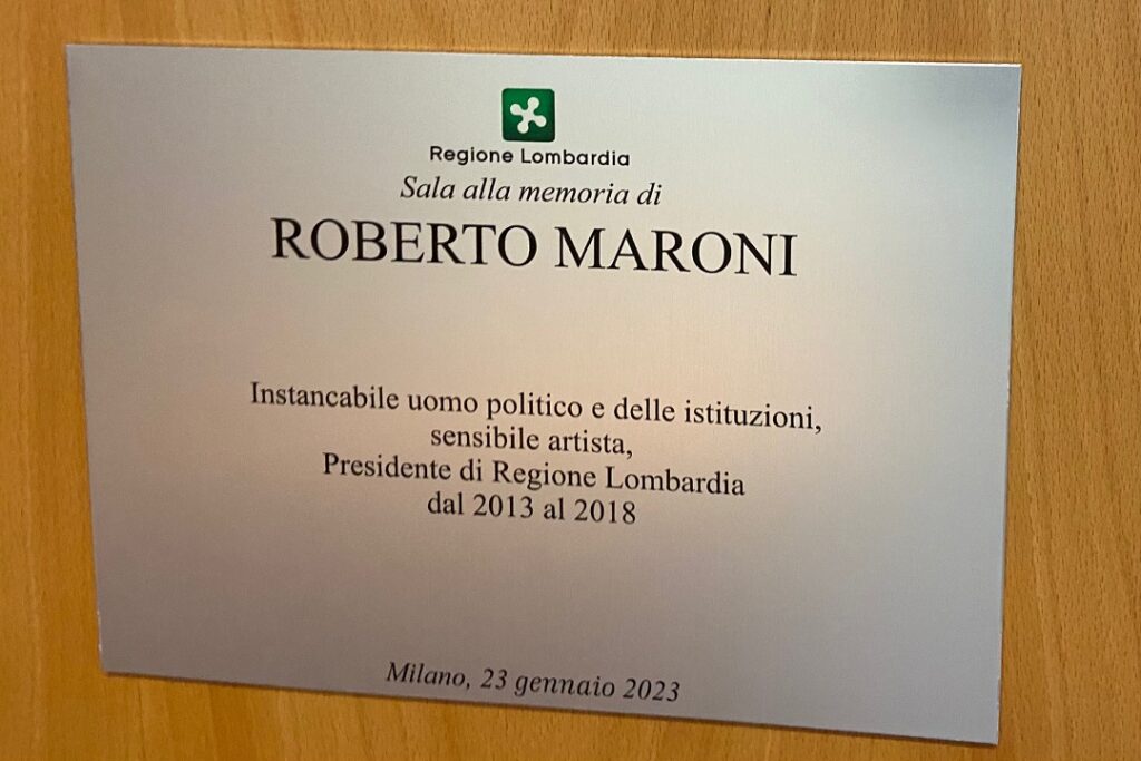 Sala Giunta di Palazzo Lombardia intitolata a Roberto Maroni