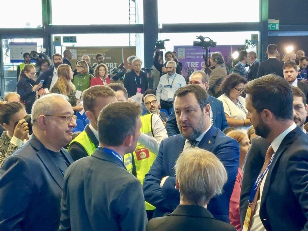 Assemblea ANCI Matteo Salvini e Alessandro Invernici