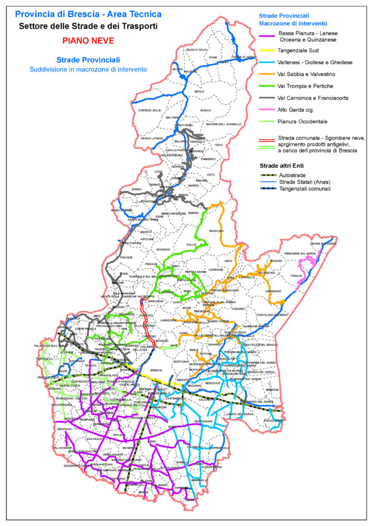 Piano neve per la Provincia di Brescia