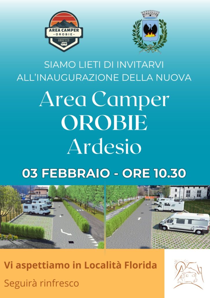 Ardesio accoglie gli amanti del camper con l'inaugurazione dell'Area Camper Orobie