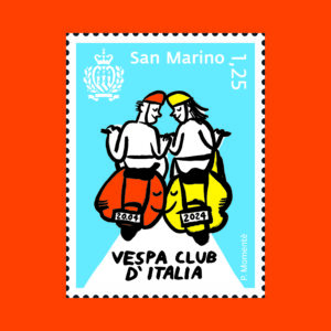 L’emissione congiunta San Marino – Italia 2024 è dedicata al mito della Vespa