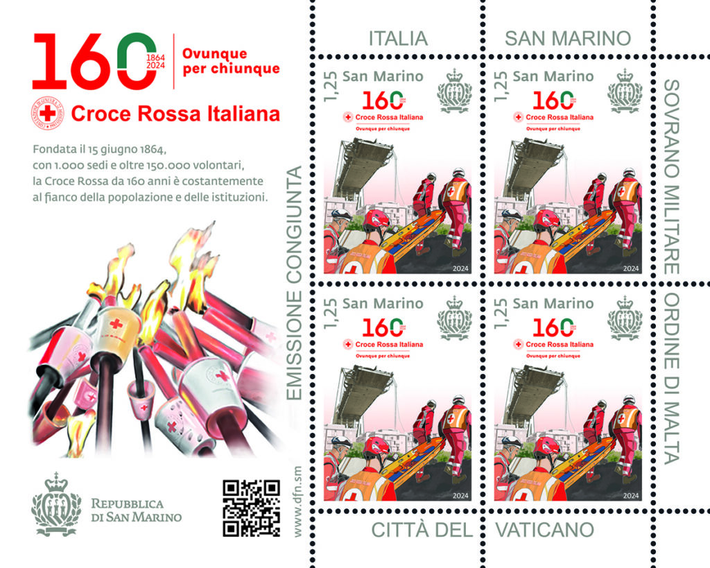 Un’emissione congiunta per celebrare i 160 anni della Croce Rossa