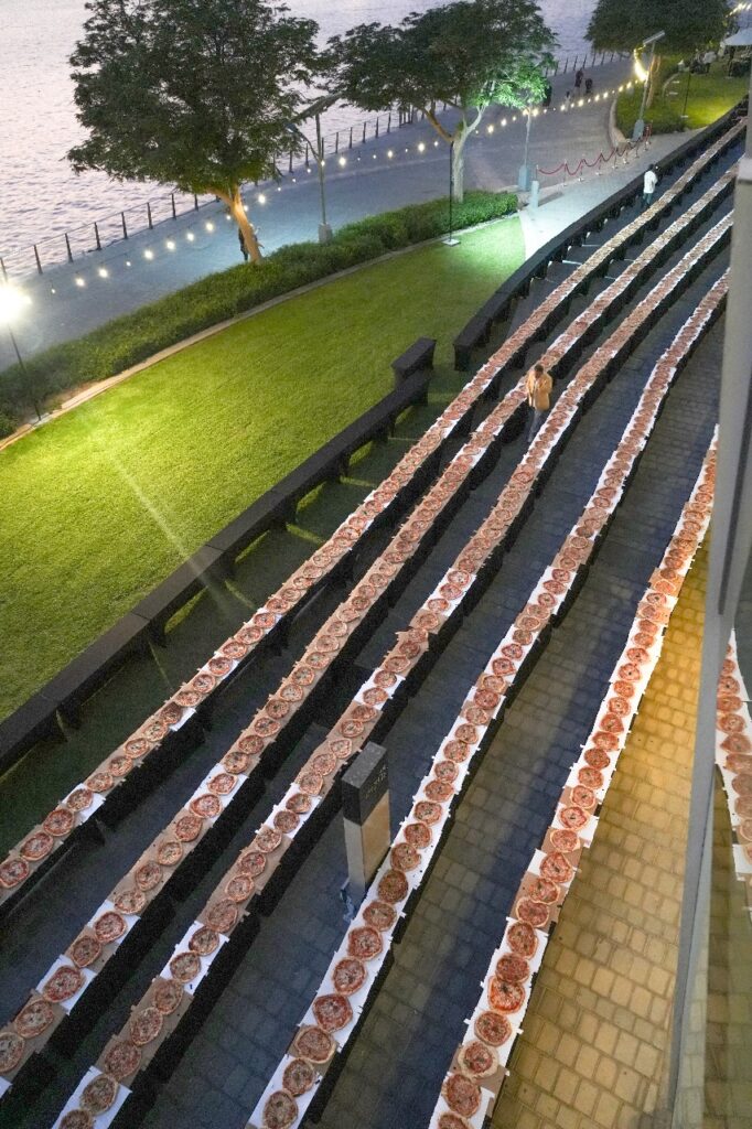 Guinness World Record longest line of pizzas4