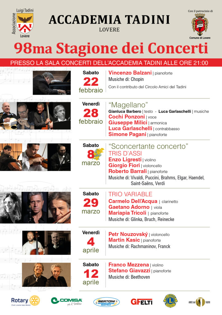 98ma Stagione dei Concerti allAccademia Tadini