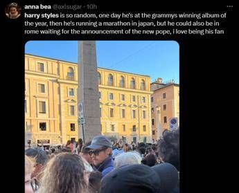 Anche Harry Styles a San Pietro per lelezione di Papa Leone XIV Anche Harry Styles a San Pietro per lelezione di Papa Leone XIV