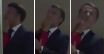Birigitte e la manata a Macron per lentourage e un momento di complicita Video Birigitte e la manata a Macron per lentourage e un momento di complicita Video