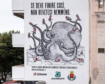 Donazione asta benefica e murale Ichnusa contro labbandono del vetro Donazione asta benefica e murale Ichnusa contro labbandono del vetro