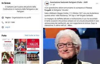 E morta Teresa Vergalli addio alla partigiana Anuska E morta Teresa Vergalli addio alla partigiana Anuska