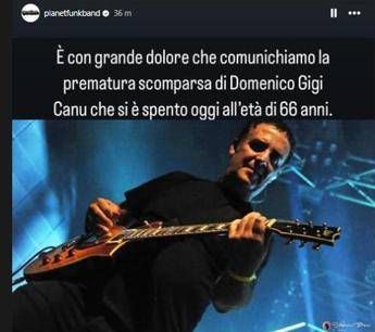E morto Domenico Canu il chitarrista dei Planet Funk aveva 66 anni E morto Domenico Canu il chitarrista dei Planet Funk aveva 66 anni