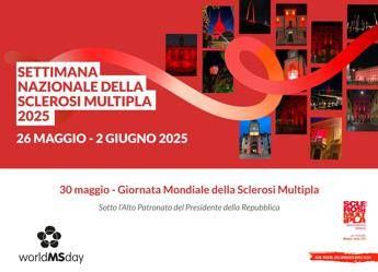Giornata mondiale sclerosi multipla numero 25 lItalia si tinge di rosso Giornata mondiale sclerosi multipla numero 25 lItalia si tinge di rosso