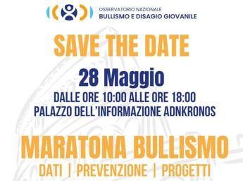 Insieme contro disagio giovanile il 28 maggio Maratona contro il bullismo Insieme contro disagio giovanile il 28 maggio Maratona contro il bullismo