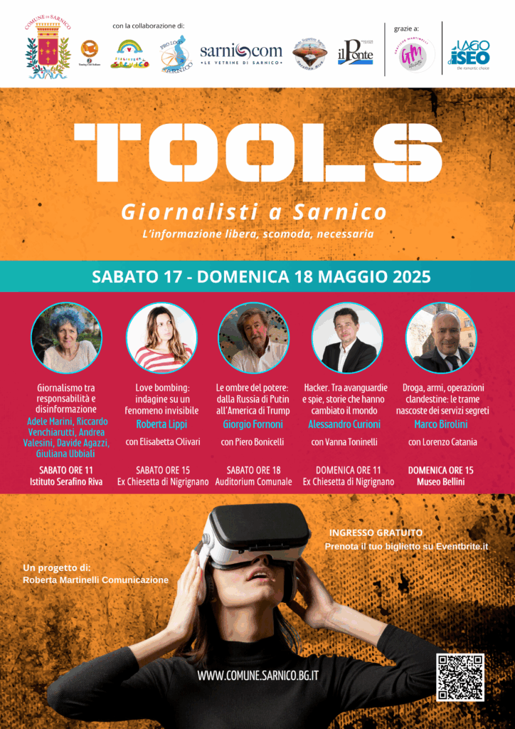 Locandina TOOLS. Giornalisti a Sarnico Locandina TOOLS. Giornalisti a Sarnico
