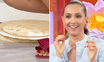 Portano la torta in studio ma. si rovescia a terra lincidente a La volta buona Portano la torta in studio ma. si rovescia a terra lincidente a La volta buona