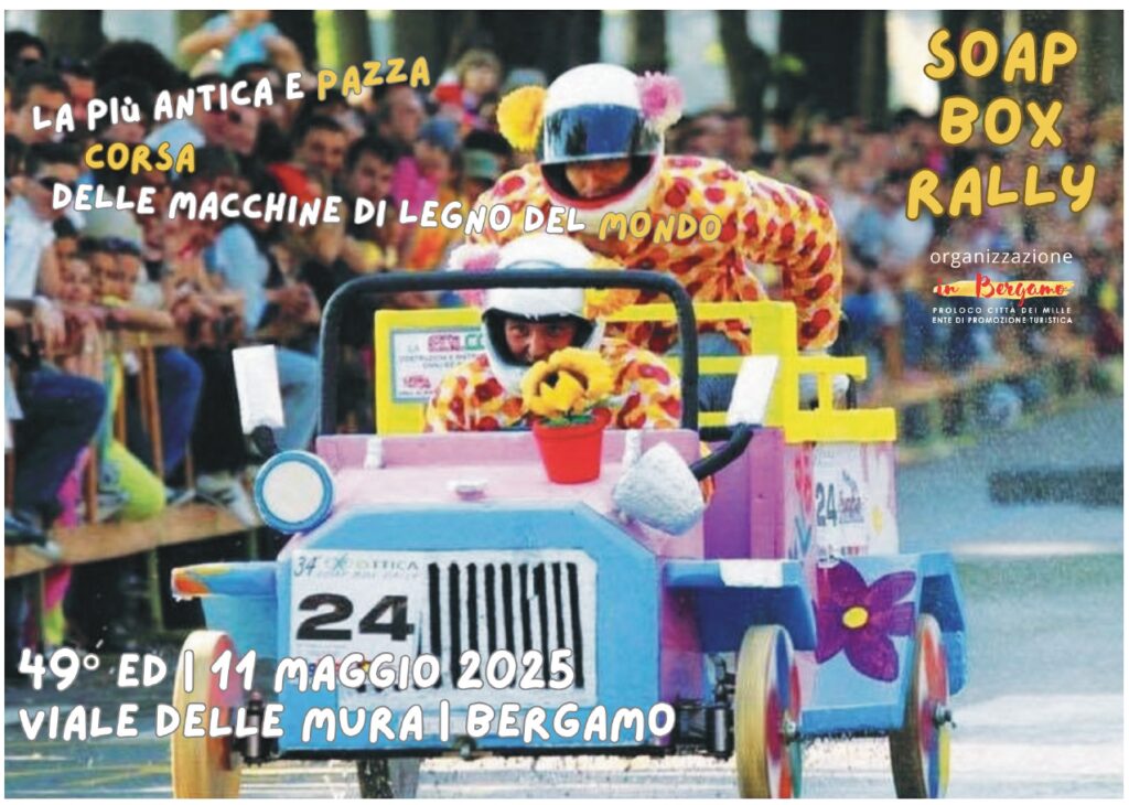 Torna il Soap Box Rally creativita e inclusione sulle Mura di Bergamo Torna il Soap Box Rally creativita e inclusione sulle Mura di Bergamo