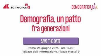 Adnkronos QA Demografia un patto fra generazioni levento il 24 giugno Adnkronos QA Demografia un patto fra generazioni levento il 24 giugno