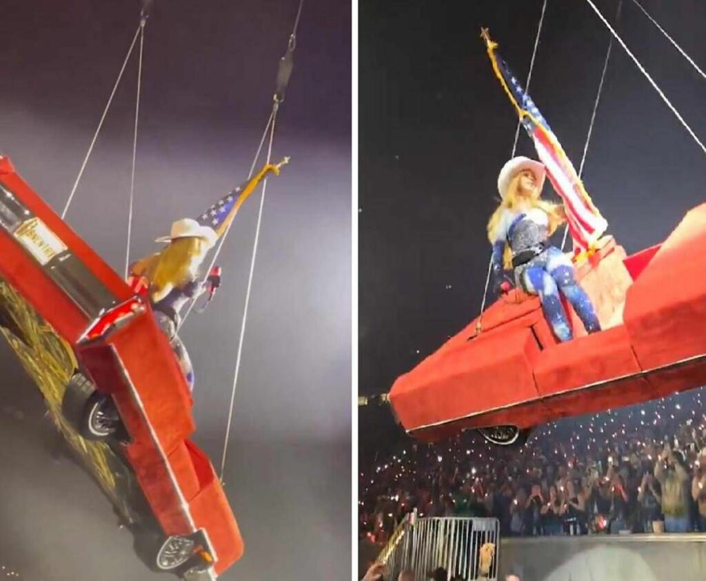 Beyonce paura al concerto problema allauto volante Video