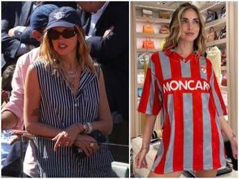 Chiara Ferragni esulta per la Cremonese Serie A baby Chiara Ferragni esulta per la Cremonese Serie A baby