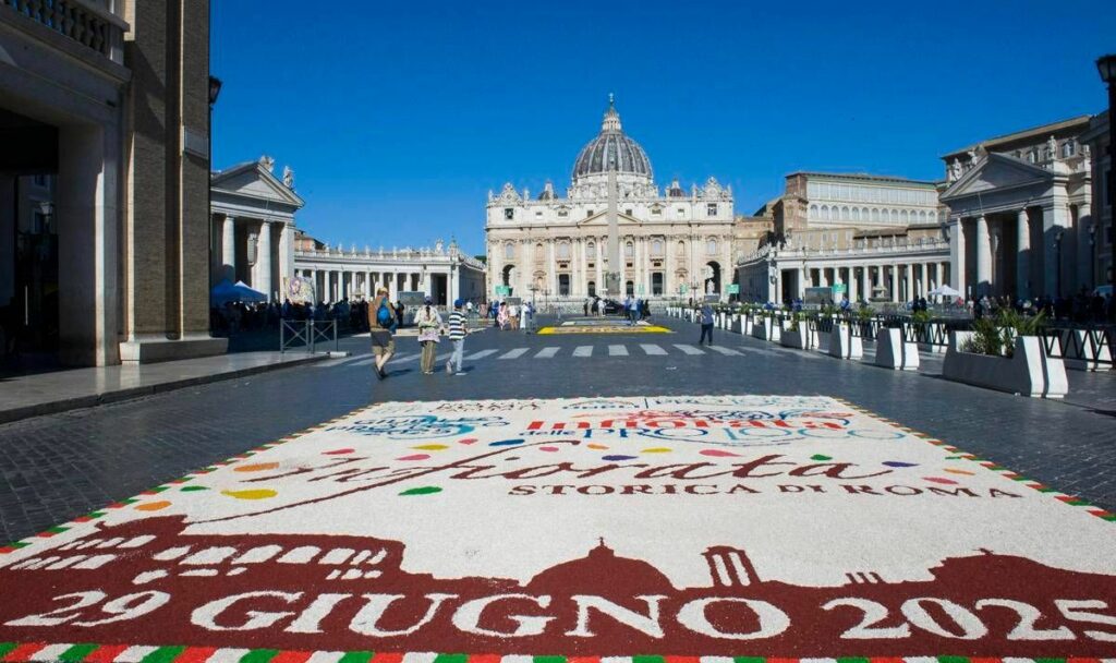 Giubileo delle Pro Loco volontari e infioratori colorano piazza S.Pietro e via Conciliazione Giubileo delle Pro Loco volontari e infioratori colorano piazza S.Pietro e via Conciliazione