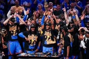 Nba Oklahoma e campione. Indiana battuta in gara 7 e primo titolo per i Thunder Nba Oklahoma e campione. Indiana battuta in gara 7 e primo titolo per i Thunder