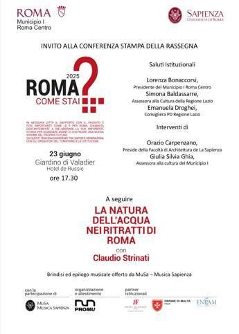 Torna Roma come stai la VII edizione forum tra acque giardini e visioni urbane Torna Roma come stai la VII edizione forum tra acque giardini e visioni urbane