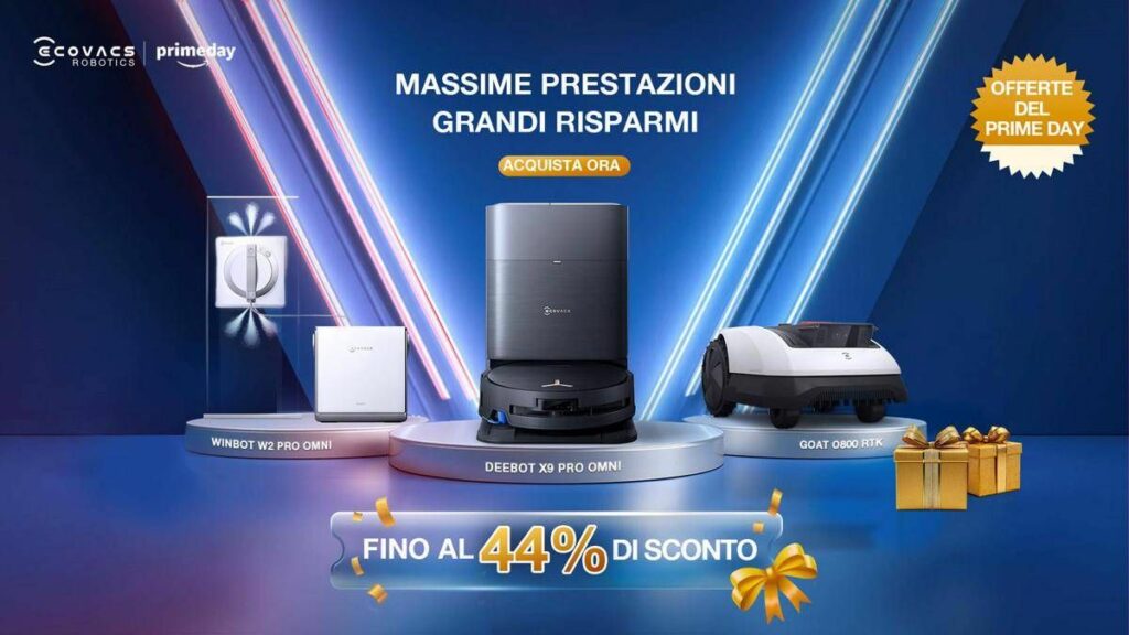 Amazon Prime Day 2025 Ecovacs gioca danticipo con sconti fino al 44 sui robot per la pulizia domestica Amazon Prime Day 2025 Ecovacs gioca danticipo con sconti fino al 44 sui robot per la pulizia domestica