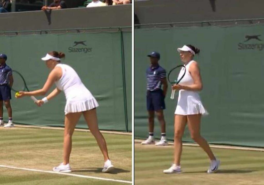 Succede solo a Wimbledon salta il tappo di champagne e stop al match Video Succede solo a Wimbledon salta il tappo di champagne e stop al match Video