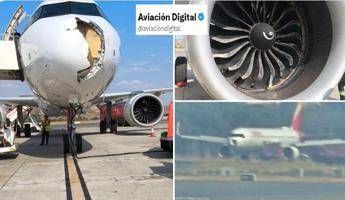 Atterraggio di emergenza per volo Iberia collisione con un uccello e danni al motore