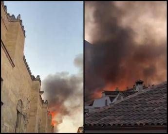 Spagna maxi incendio nella Moschea Cattedrale di Cordova