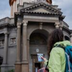 partenza chiesa delle Grazie con credenziale foto Lorenzo Figaroli
